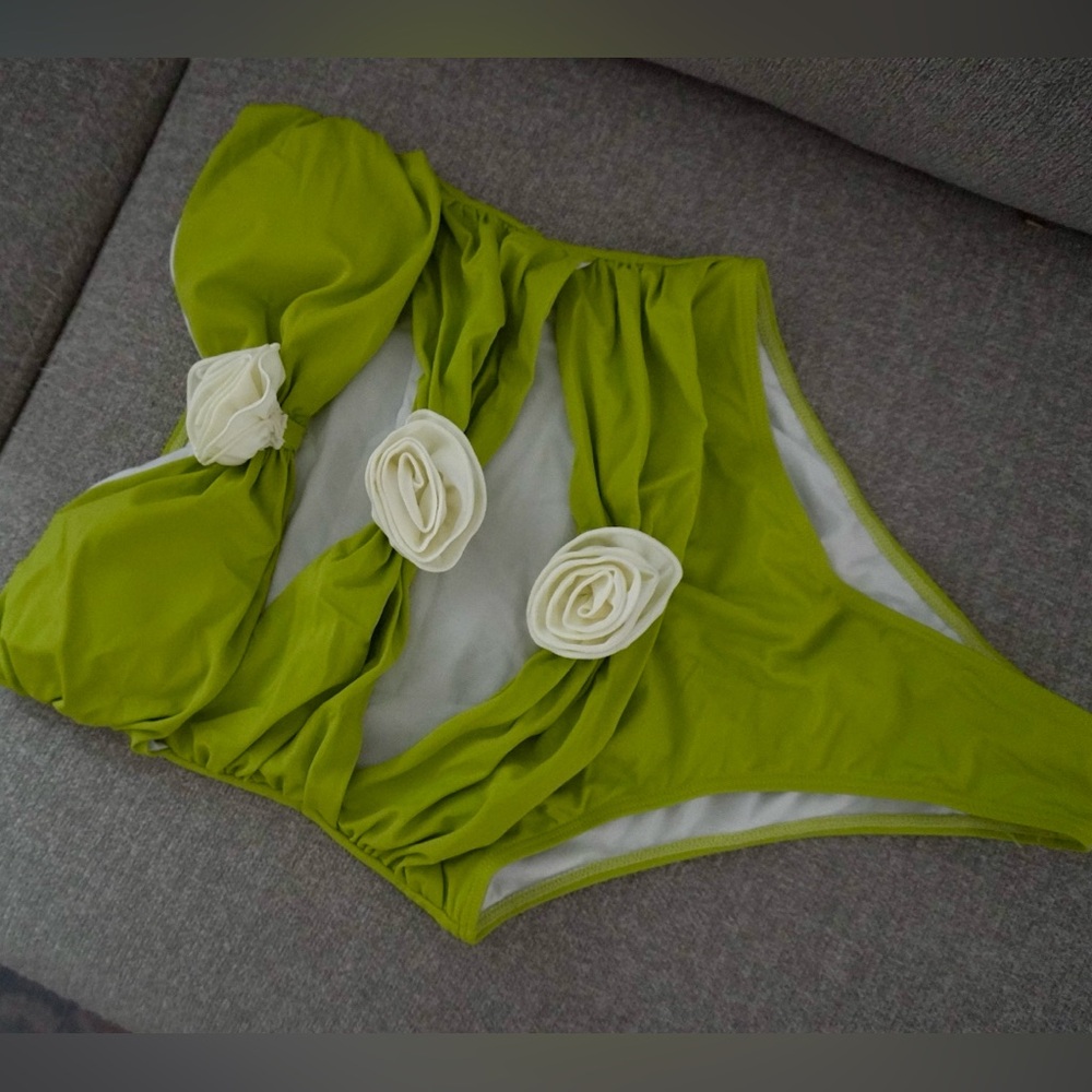 Brand New Lime Green One Piece Swimsuitt